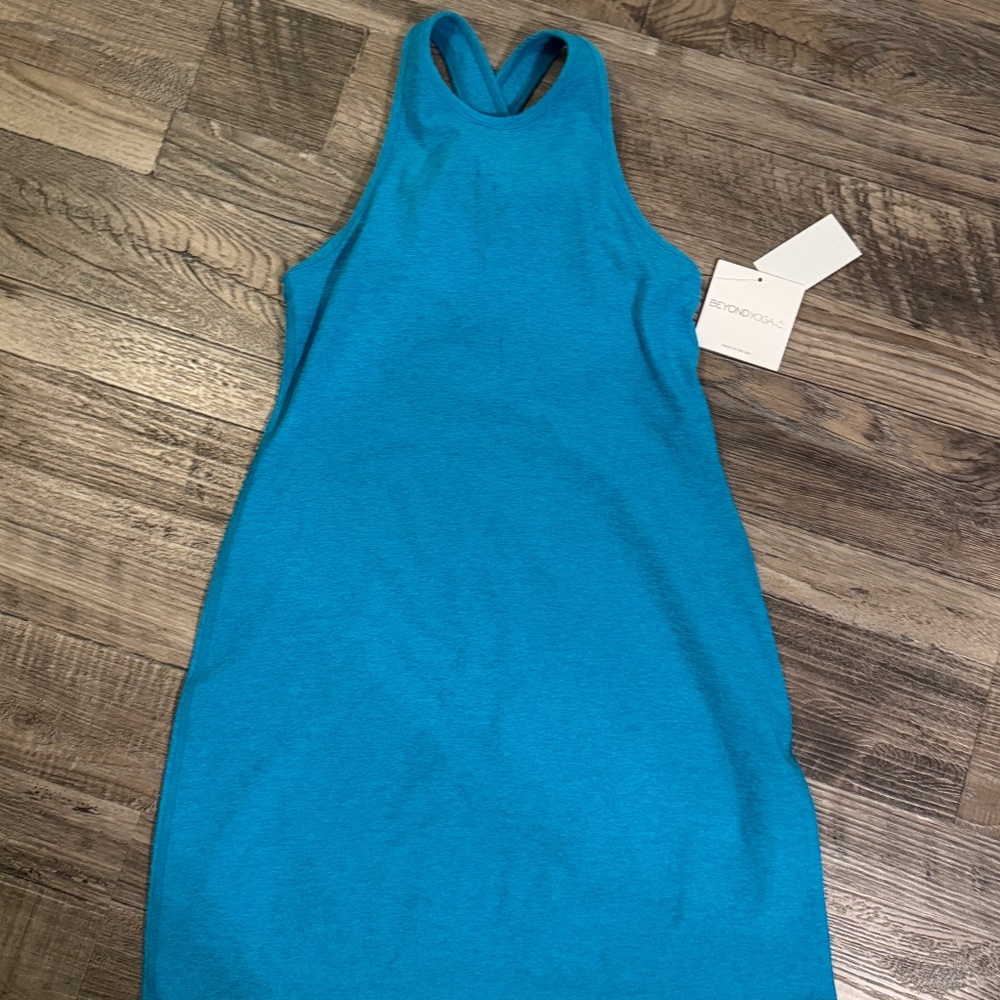 NWT - Beyond Yoga - Under Lock & Key Dress - Blue Glow Heather - Size XS